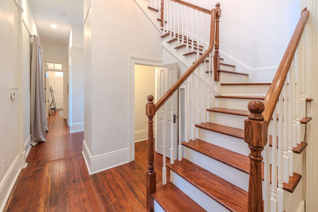 Hallway and staircase at 3221 Canal
