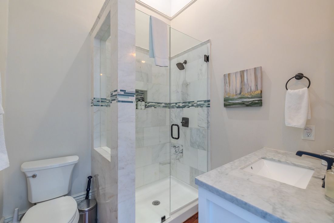 Walk-in shower at 3223 Canal